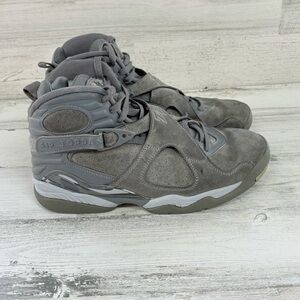 Nike Men’s Size 9 Jordan 8 Retro Cool Grey Lace Up Basketball Sneakers In Greys